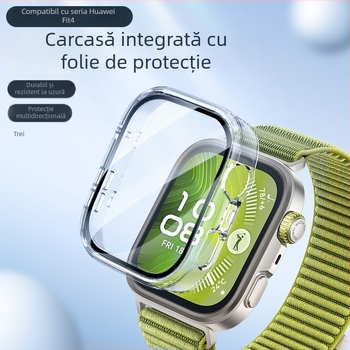Carcasă protectoare din PC pentru Huawei Fit3/Fit4/Fit4 Pro cu folie integrată, 20 g, Binghong