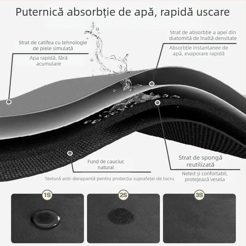 Covoraș de masă pentru ceai – absorbant, izolațional pentru cești, 80% poliester, stil Chinezesc