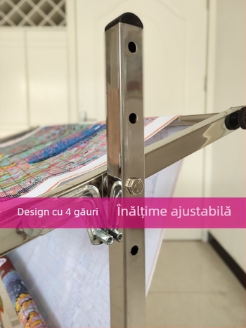 Ramă pentru broderie în cruce, suport reglabil pentru uz casnic, unealtă universală, construcție din placă de plastic, compatibilă cu pânza 9 ct