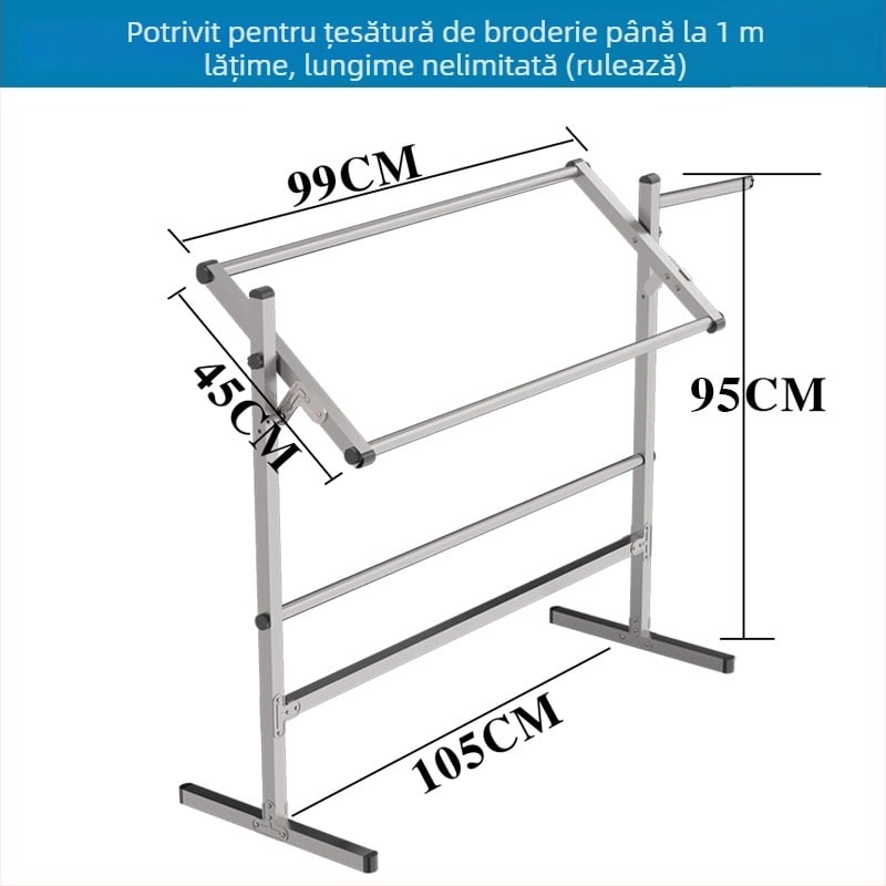 Ramă pentru broderie în cruce, suport reglabil pentru uz casnic, unealtă universală, construcție din placă de plastic, compatibilă cu pânza 9 ct