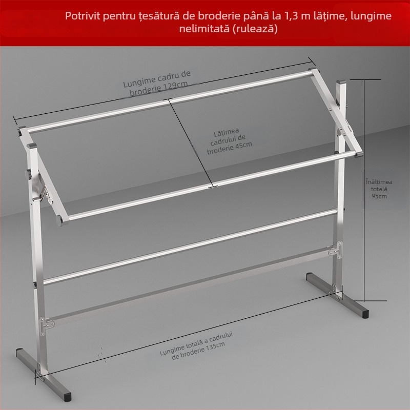 Ramă pentru broderie în cruce, suport reglabil pentru uz casnic, unealtă universală, construcție din placă de plastic, compatibilă cu pânza 9 ct