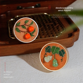 Kit DIY de broderie, stil nou chinezesc, broderie pe pânză cu tablete pentru aromarea mașinii, pentru living, dormitor, restaurante și spații comerciale