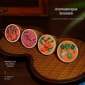 Kit DIY de broderie, stil nou chinezesc, broderie pe pânză cu tablete pentru aromarea mașinii, pentru living, dormitor, restaurante și spații comerciale
