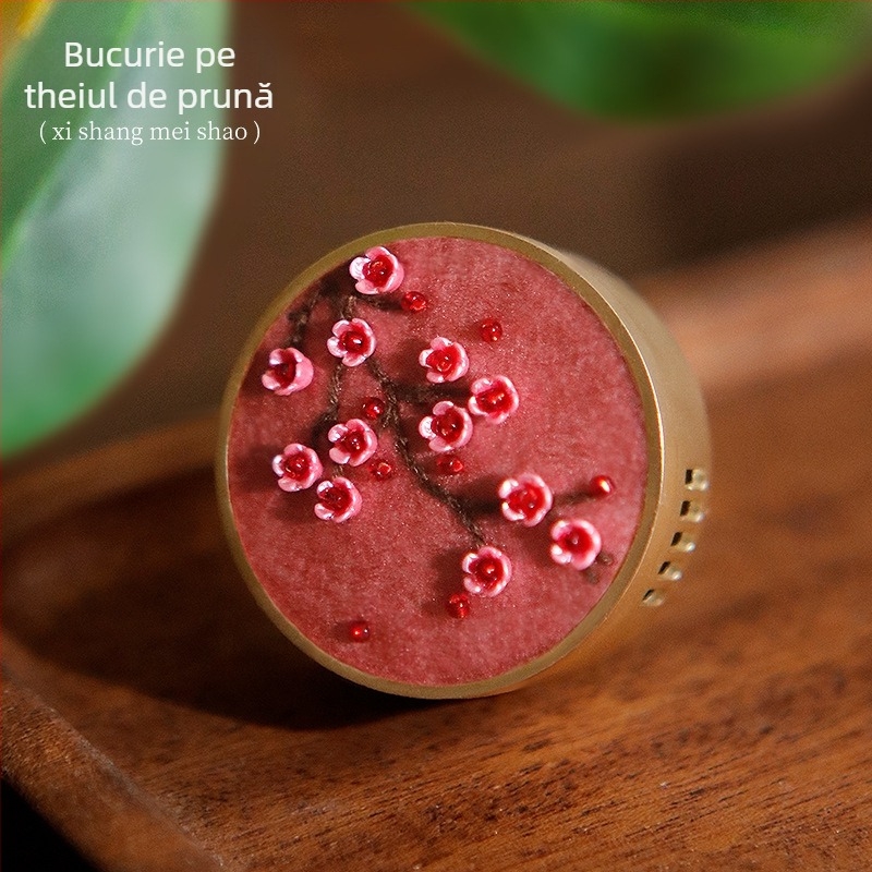 Kit DIY de broderie, stil nou chinezesc, broderie pe pânză cu tablete pentru aromarea mașinii, pentru living, dormitor, restaurante și spații comerciale