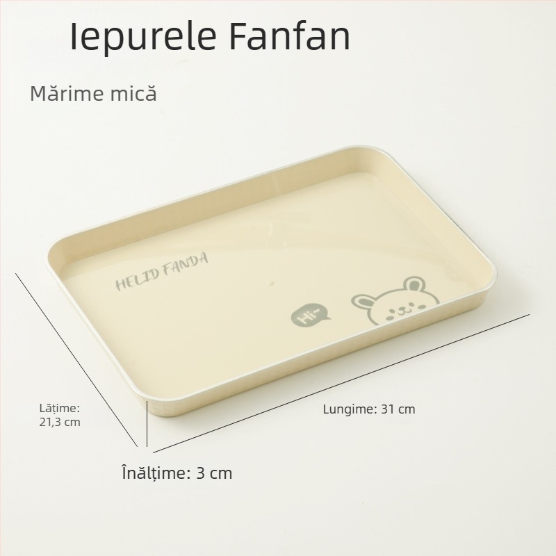 Set pătrate din plastic pentru ceai și fructe, cu motiv familie de urși, pentru living, stil drăguț, cadou