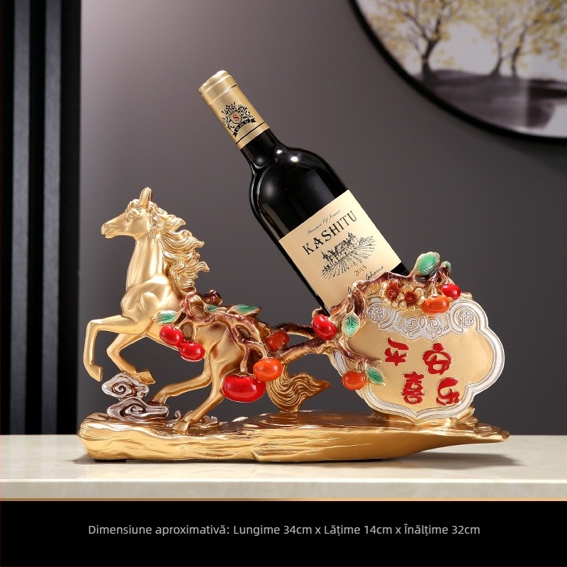 Suport decorativ pentru vin din rășină, pictat manual, în stil nou chinezesc, finisaj personalizabil