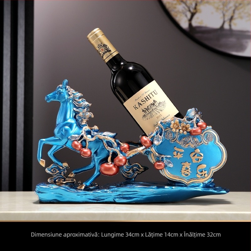 Suport decorativ pentru vin din rășină, pictat manual, în stil nou chinezesc, finisaj personalizabil