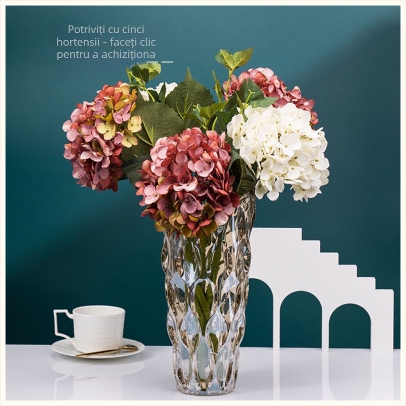 Vază din sticlă, în stil american Ryukyu Crystal, pentru decor living și dormitor — Material: sticlă; Suprafața: altă; Ambalare: carton; Procesare: fără personalizare