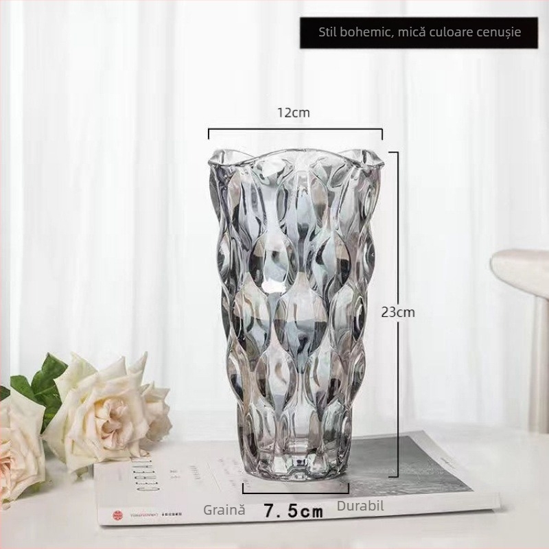 Vază din sticlă, în stil american Ryukyu Crystal, pentru decor living și dormitor — Material: sticlă; Suprafața: altă; Ambalare: carton; Procesare: fără personalizare