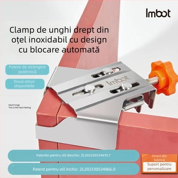 Clip fixare unghi drept pentru tâmplă, oțel inoxidabil, Secțiunea A/B, Utilizare generală