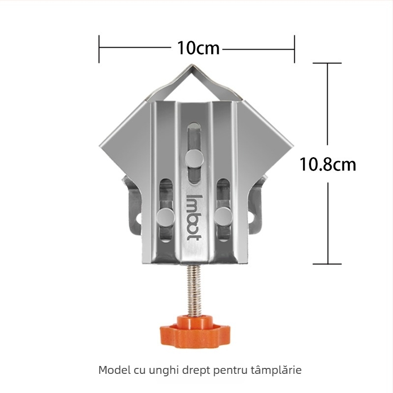 Clip fixare unghi drept pentru tâmplă, oțel inoxidabil, Secțiunea A/B, Utilizare generală