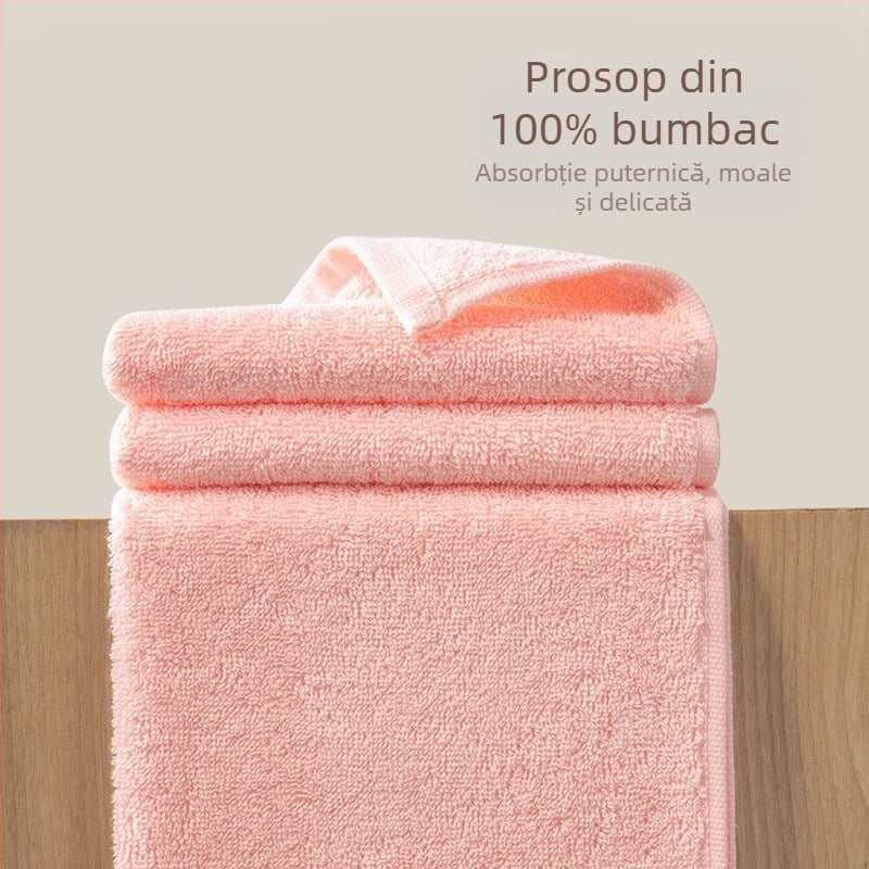 Prosop de baie – bumbac, fir AB, 40 g, absorbție 5–10 s, fir spiral în procesul de producție