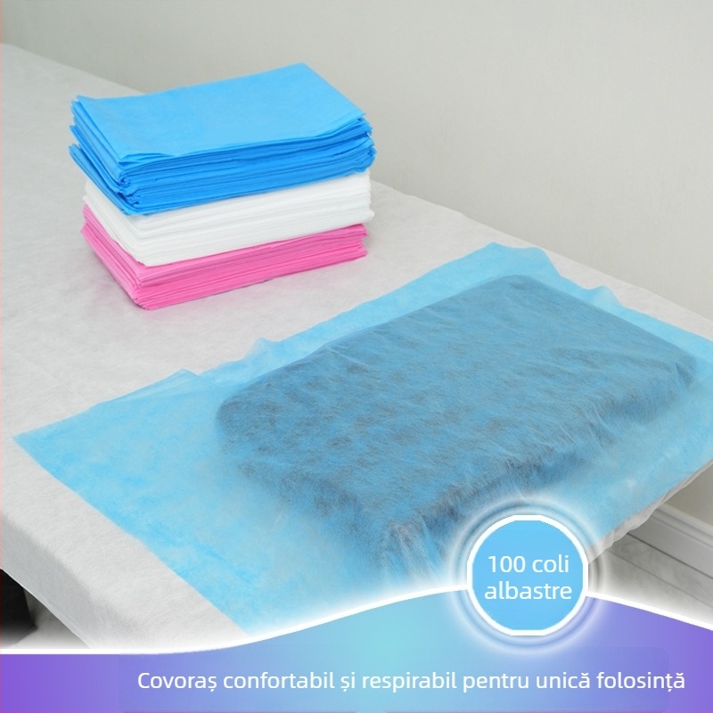 Prosoape de unică folosință groase, impermeabile din țesătură nețesută pentru manichiură și pedicură, prosoape pentru masaj, 100 de foi pe pachet