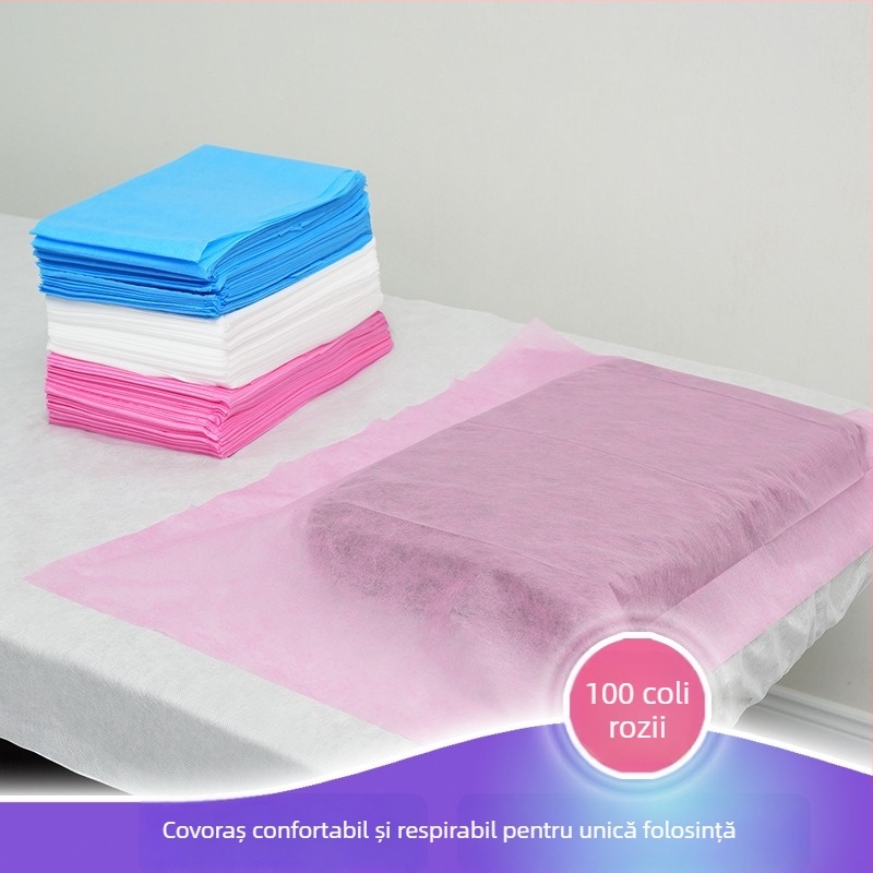 Prosoape de unică folosință groase, impermeabile din țesătură nețesută pentru manichiură și pedicură, prosoape pentru masaj, 100 de foi pe pachet