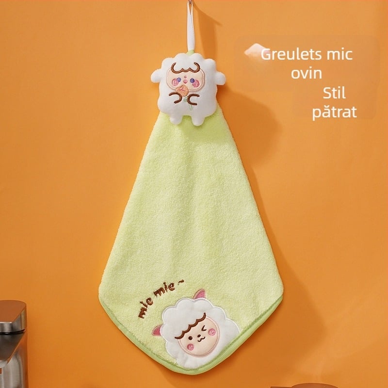 Pooky Bear prosop pentru copii din fleece coral cu broderie – de agățat, prosop de mână absorbant, 30–50 g, personalizare disponibilă