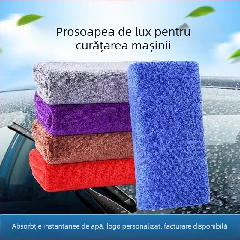Prosop de curățare auto din microfibră, îngroșat și foarte absorbant, 150 g, cu logo imprimat
