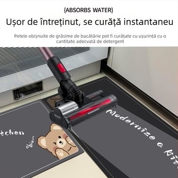 Covoraș de bucătărie din nămol diatom, absorbant de apă, anti-alunecare, rezistent la pete, poate fi tăiat, ușor de întreținut.