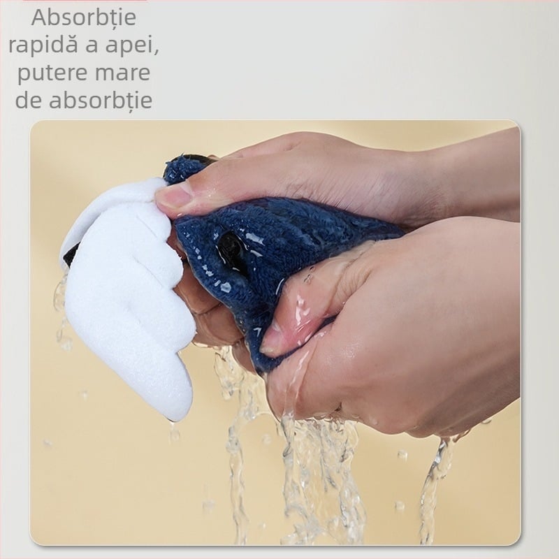 Prosop de mână pentru copii, cu personaje animate, tip atârnător, uscare rapidă, absorbant, fleece coral; personalizare: da; imprimare logo: da; broderie; greutate 90 g