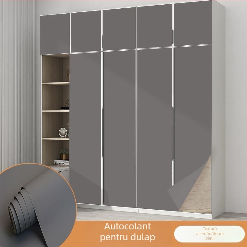 Decaluri autoadezive de înaltă calitate pentru ușile garderobei, folie autoadezivă care schimbă culoarea, tapet alb