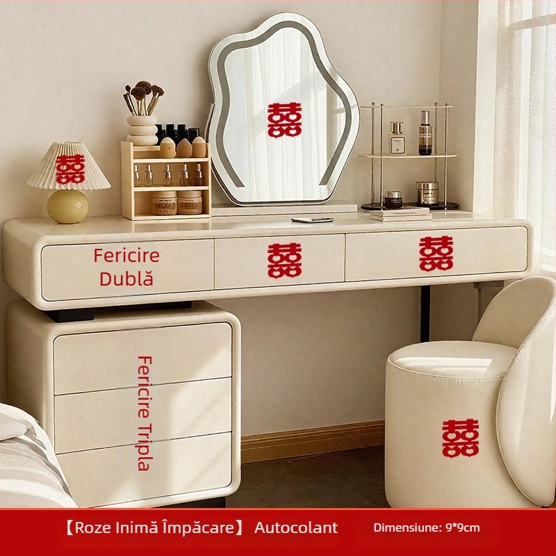 Autocolante cu cuvinte fericite pentru decor de nuntă în dormitor, pe dulap și pe masă de machiaj | autoadezive, brand Trip, fără import