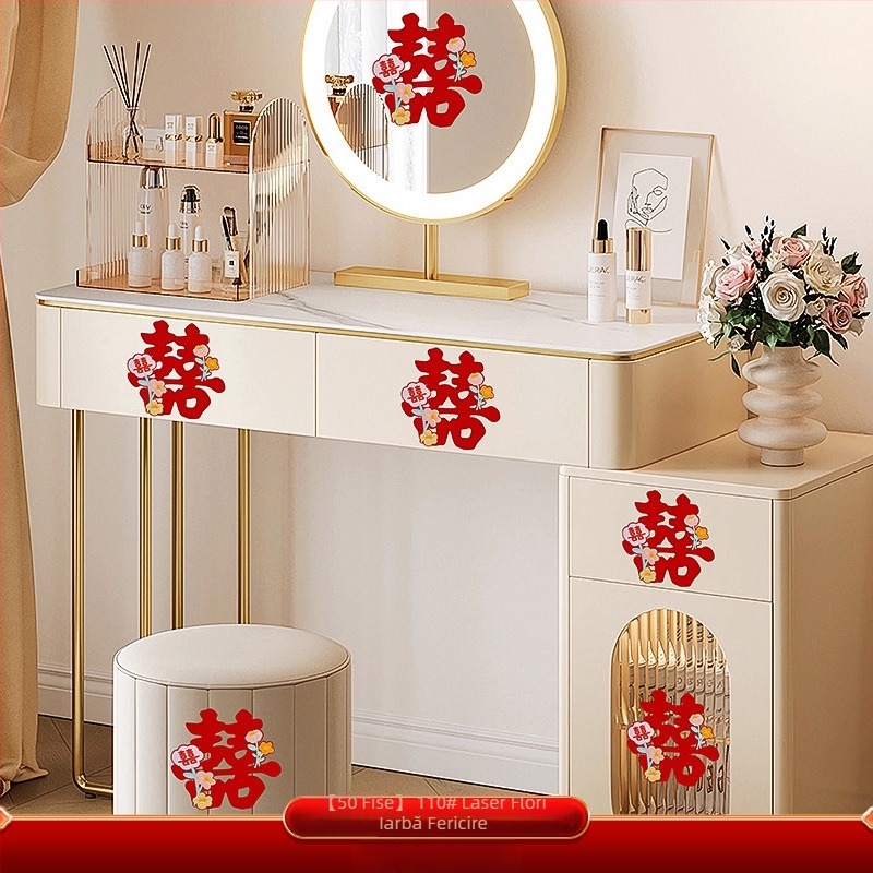 Autocolante cu cuvinte fericite pentru decor de nuntă în dormitor, pe dulap și pe masă de machiaj | autoadezive, brand Trip, fără import