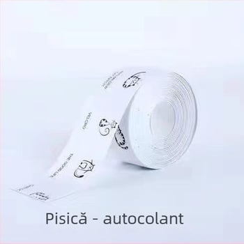 Bandă PVC autoadezivă etanșantă pentru margini – bucătărie și baie, stil modern minimalist, pentru goluri din jurul plitei pe gaz, chiuvetei și toaletei