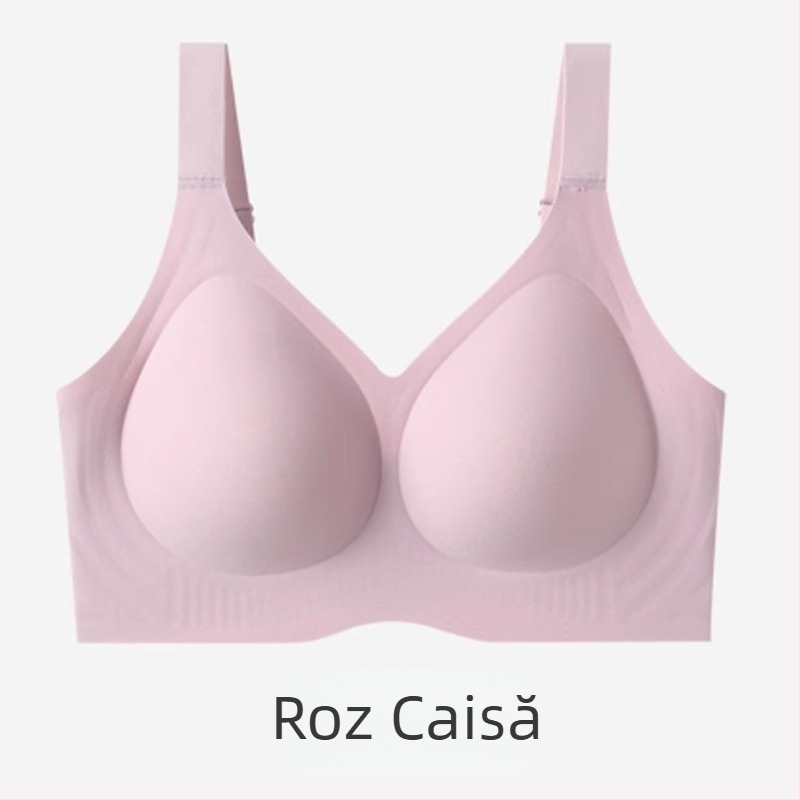 Sutien fără cusături, vară, pentru mărimi mari, push-up, anti-cădere, susținere laterală, cupă fixă, fără căptușeală