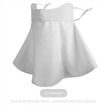 Mască de protecție solară cu fața lungă și guler pentru ciclism outdoor, material ice silk, poliester 81–95%, nylon ≤10%, respirabilă, protecție solară, împotriva prafului