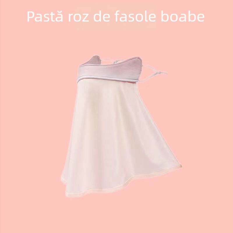 Mască de protecție solară cu fața lungă și guler pentru ciclism outdoor, material ice silk, poliester 81–95%, nylon ≤10%, respirabilă, protecție solară, împotriva prafului