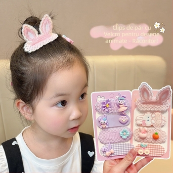 Accesoriu textil pentru păr pentru copii, cu motiv animal/zodie, lucrat manual, cu cristale de ametist