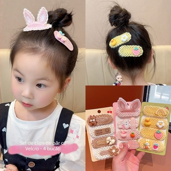 Accesoriu textil pentru păr pentru copii, cu motiv animal/zodie, lucrat manual, cu cristale de ametist