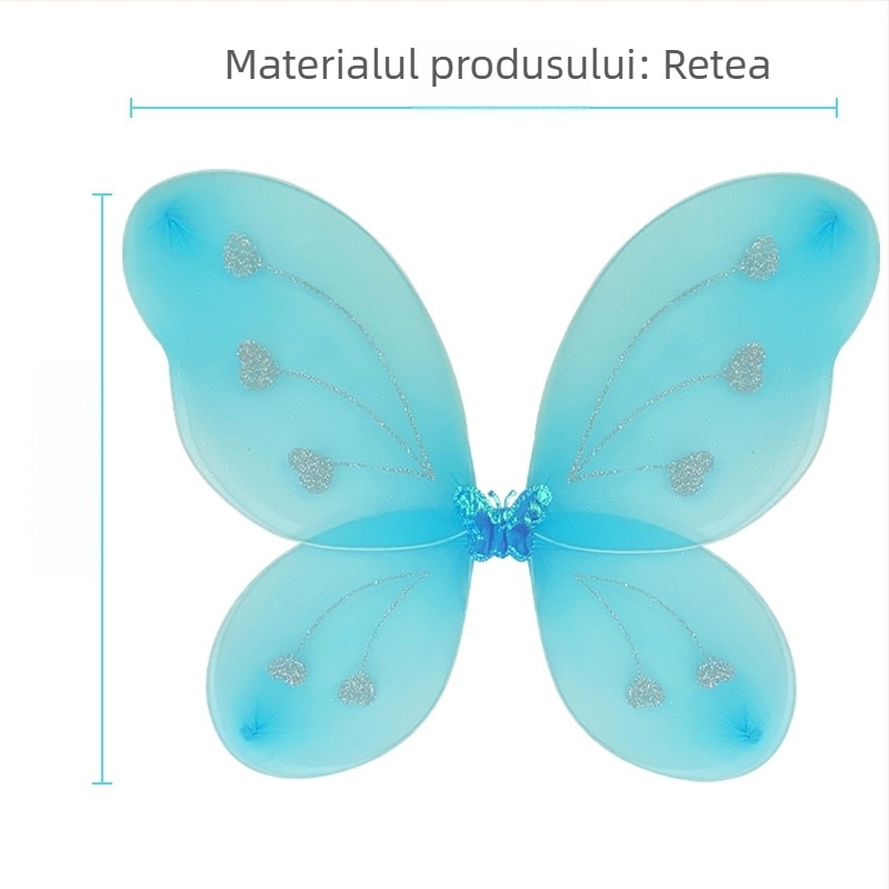 Aripioare de înger pentru costumație, fabricate manual, material: nylon + sârmă de fier, marca Cute pet
