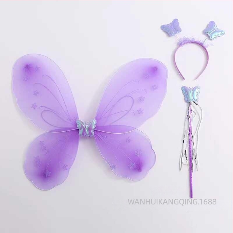 Aripi de Înger pentru copii – Aripi de fluture pentru reprezentații și ținute de prințesă (Vârsta 0–3 ani; Material: Alt; 3C: Jucărie electrică sub 14 ani)