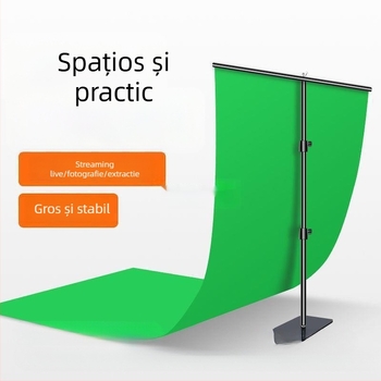 Fundal textil pentru chromakey cu suport portabil, construcție robustă