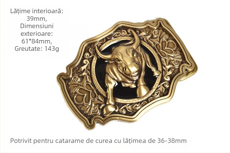 Cataramă de curea din alamă pentru bărbați, placă netedă, accesorii lucrate manual