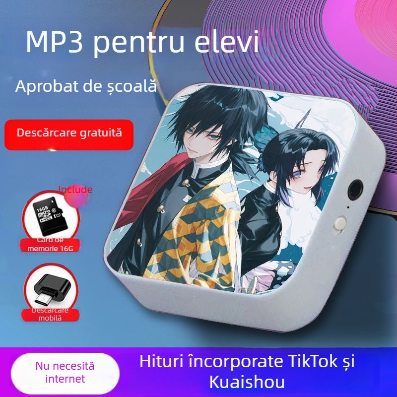 Player MP3 Bluetooth pentru elevi – dispozitiv portabil pentru muzică și ascultare de engleză, potrivit pentru gimnaziu și liceu, pentru băieți și fete