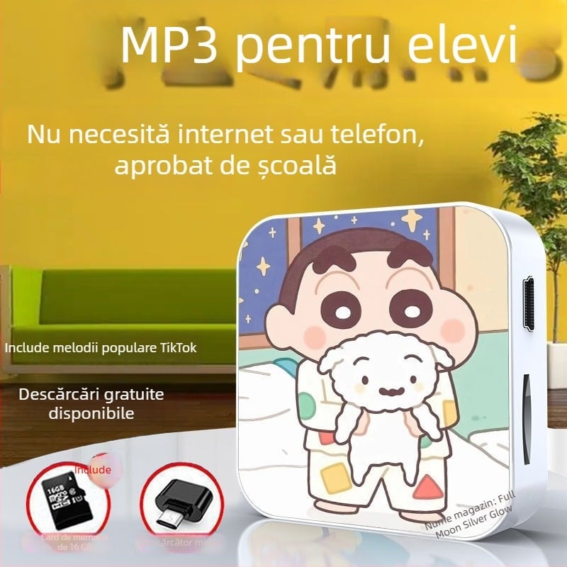 Player MP3 Bluetooth pentru elevi – dispozitiv portabil pentru muzică și ascultare de engleză, potrivit pentru gimnaziu și liceu, pentru băieți și fete