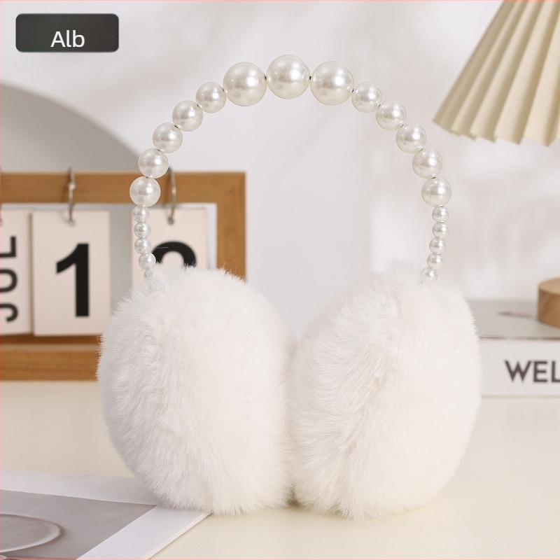 Protecții pentru urechi de iarnă din blană de iepure, capace moi pentru urechi, unisex adulți, protecție împotriva frigului în aer liber