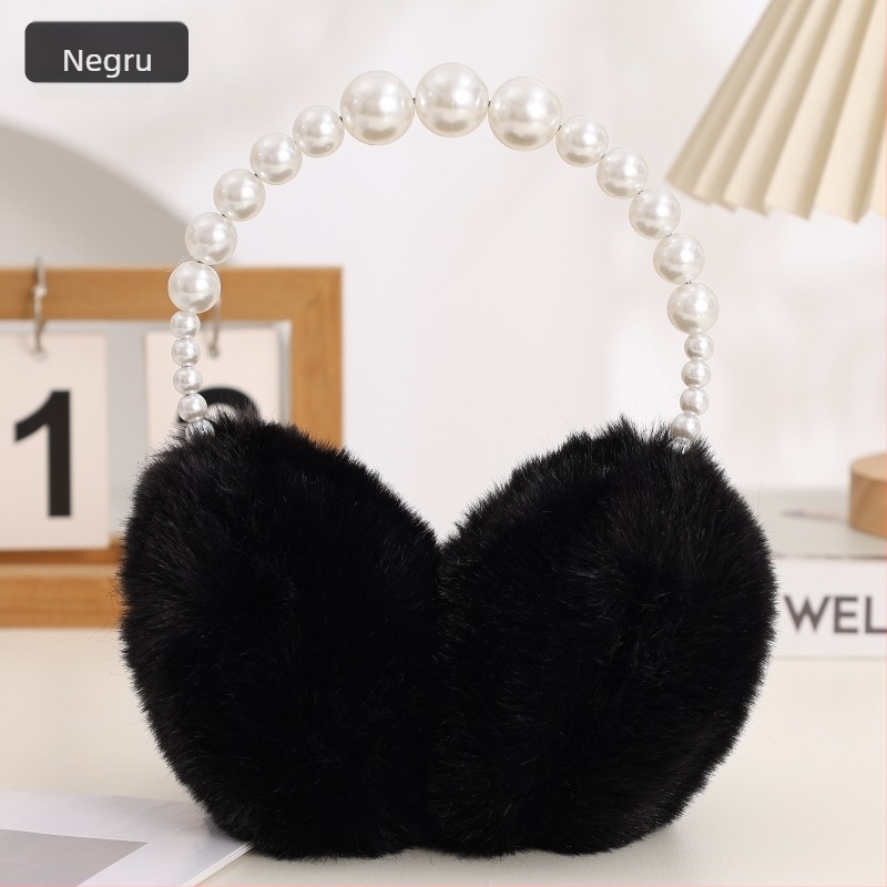 Protecții pentru urechi de iarnă din blană de iepure, capace moi pentru urechi, unisex adulți, protecție împotriva frigului în aer liber