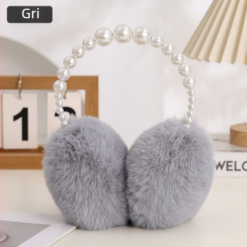 Protecții pentru urechi de iarnă din blană de iepure, capace moi pentru urechi, unisex adulți, protecție împotriva frigului în aer liber