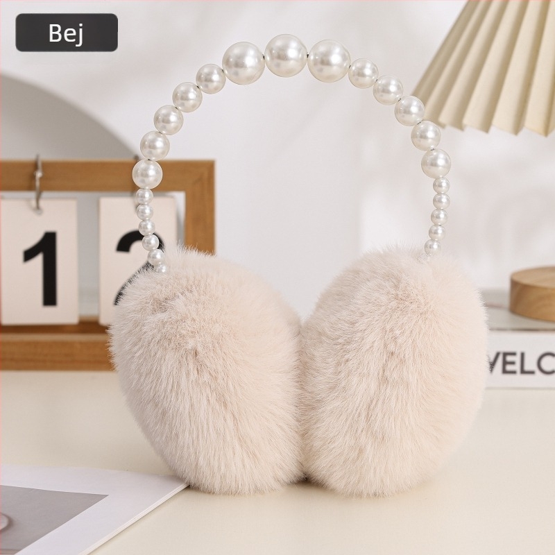 Protecții pentru urechi de iarnă din blană de iepure, capace moi pentru urechi, unisex adulți, protecție împotriva frigului în aer liber