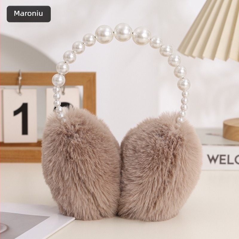 Protecții pentru urechi de iarnă din blană de iepure, capace moi pentru urechi, unisex adulți, protecție împotriva frigului în aer liber