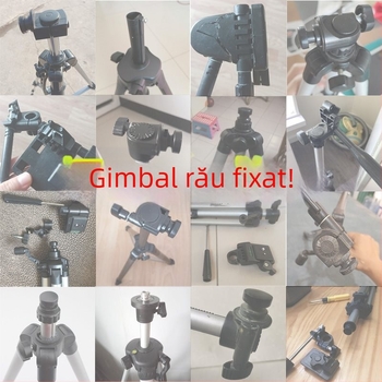 Stativ de sus pentru fotografiere cu suport universal pentru telefon și cap pan-tilt 3D – Plastic