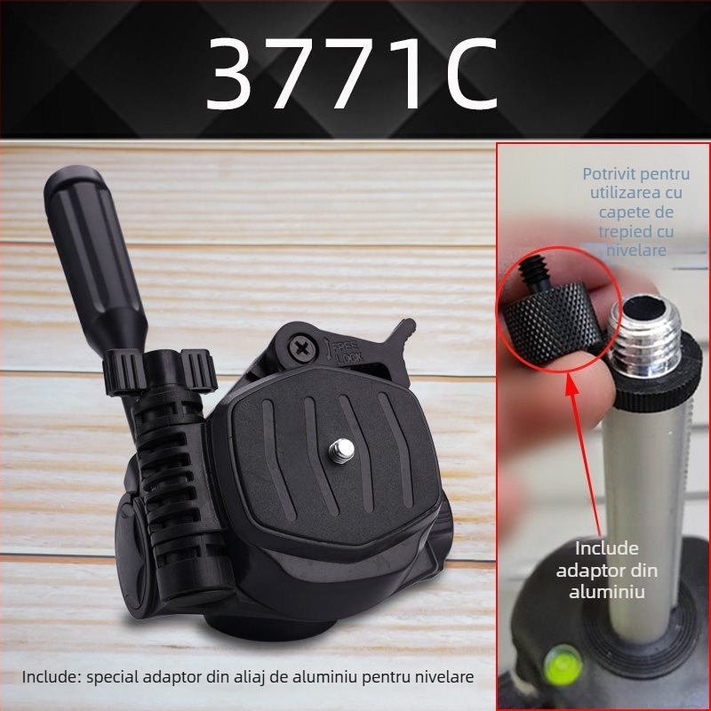 Stativ de sus pentru fotografiere cu suport universal pentru telefon și cap pan-tilt 3D – Plastic