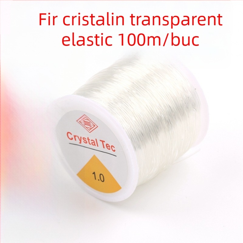 Șnur elastic cu mărgele pentru bijuterii — șnur de brățară din granat, material plastic/rășină, prelucrare cu adeziv, personalizabil