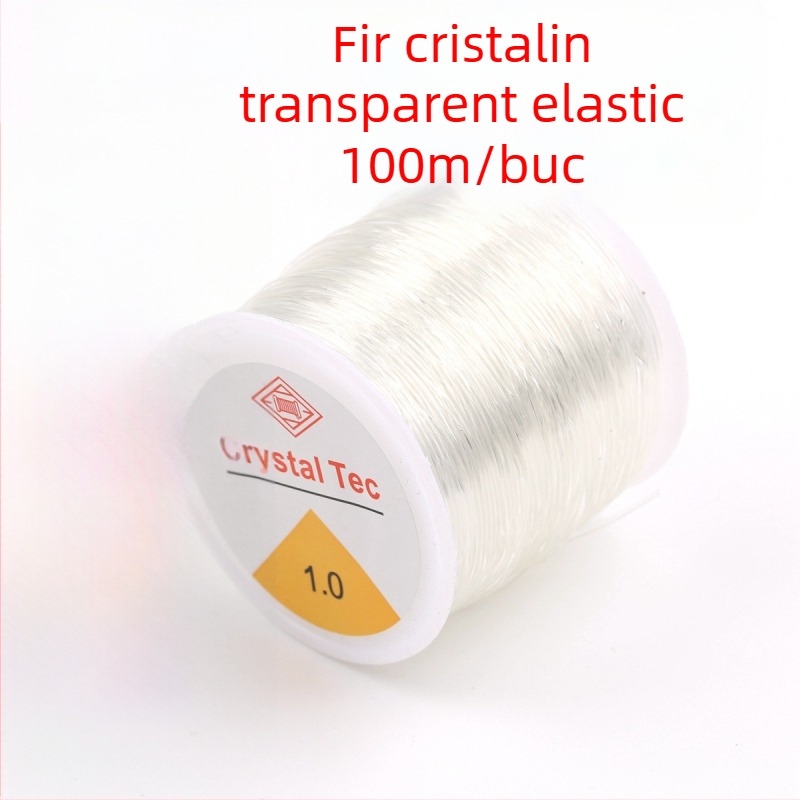 Șnur elastic cu mărgele pentru bijuterii — șnur de brățară din granat, material plastic/rășină, prelucrare cu adeziv, personalizabil