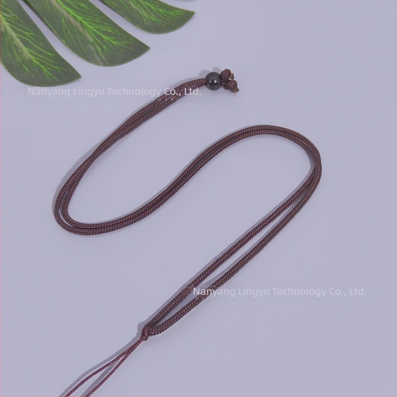 Colier reglabil cu șnur împletit, brand DIY, fără metal