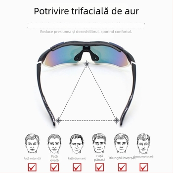 Ochelari de ciclism polarizați, ramă TR-90, protecție împotriva vântului, ramă completă, model Jh-161, poduri nazale reglabile