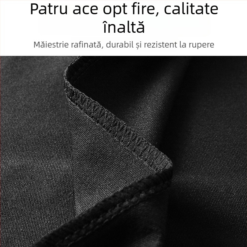 Set termic pentru bărbați, căptușit cu fleece, pentru schi și activități în aer liber, uscare rapidă