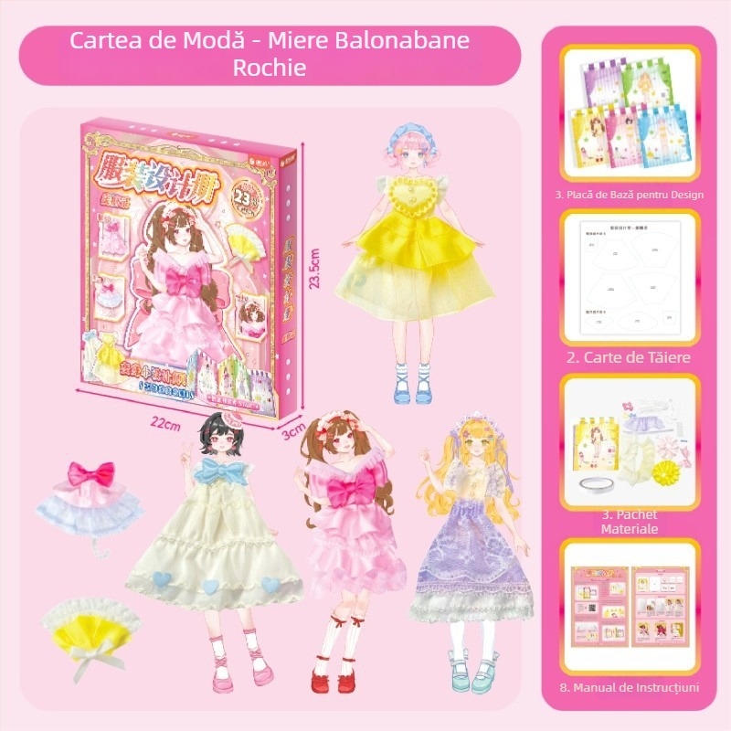 Kit DIY de design vestimentar pentru copii, cu materiale din stofă | Vârsta 7–14 ani | Origine: Henan